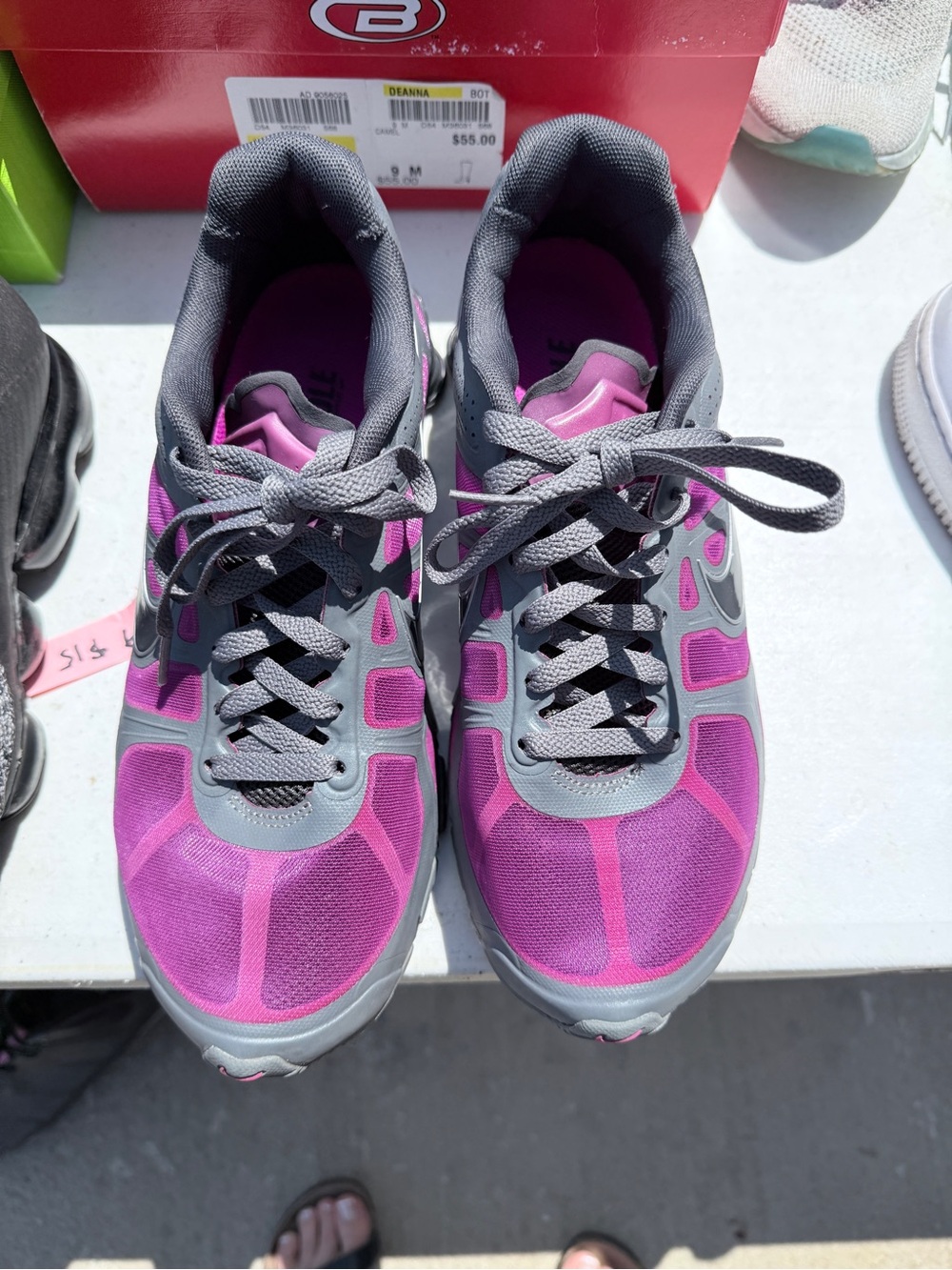 Nike Shox Women’s Gray and Pink Athletic Running Shoes